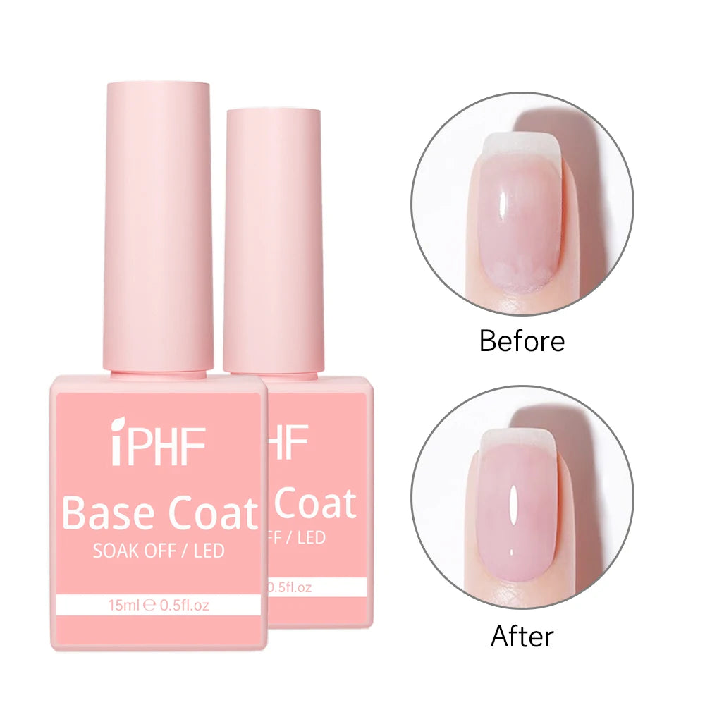 IPHF Hema Free Top&Base Coat Base Coat Nail Strong Rubber Base Gel