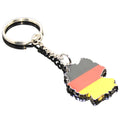 Germany Map Shaped Enamel Flag Colors Stainless Steel Key Chain Metal Keyring Gifts Germany Souvenir Keychain