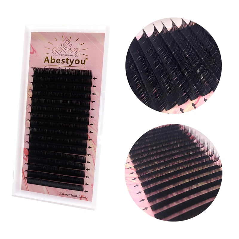 Abestyou Eyelash Extension 16Rows Faux Lash Individual Eyelash Extension Lashes for Professional Soft Natural Eyelash Extensions MegaBDM