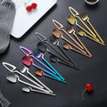 Hot Sale 304 Stainless Steel Wedding Flatware Hanging Knife Fork Spoon Silverware Restaurant Gold Cutlery Set