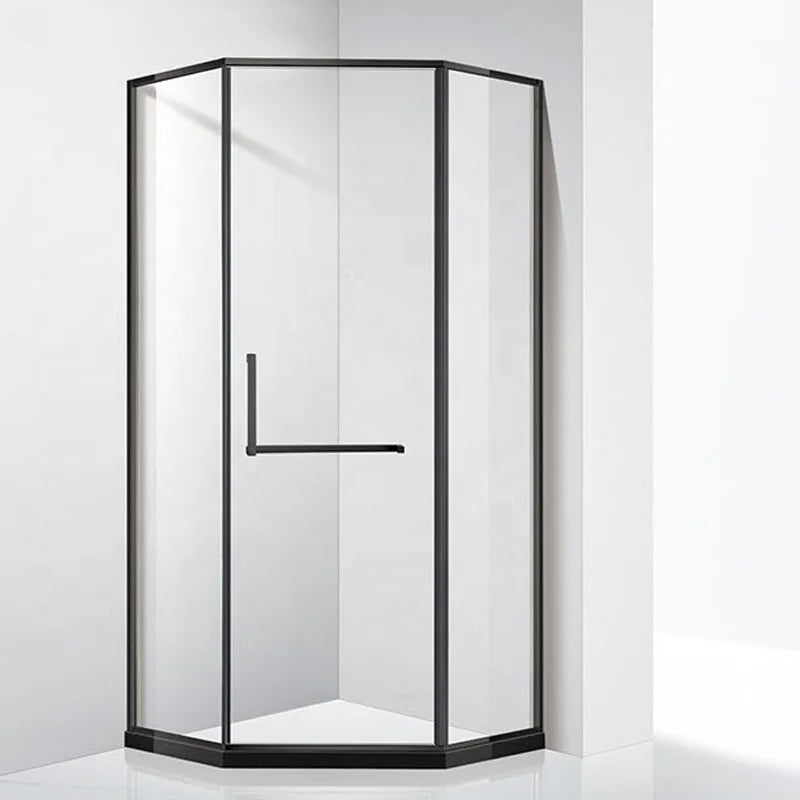 Hot Sale Bathroom Stainless Steel Hinged Shower Door Hotel Modern 8mm Tempered Brushed Diamond with Frame Shower Enclosure
