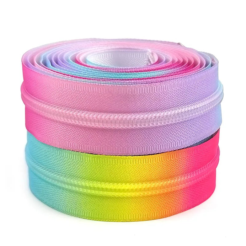 For Deepeel ZA188 5# Waterproof Nylon Zipper Tape Garment Accessories Repair Jacket Clothing Rainbow Rainbow Nylon Zipper Tape