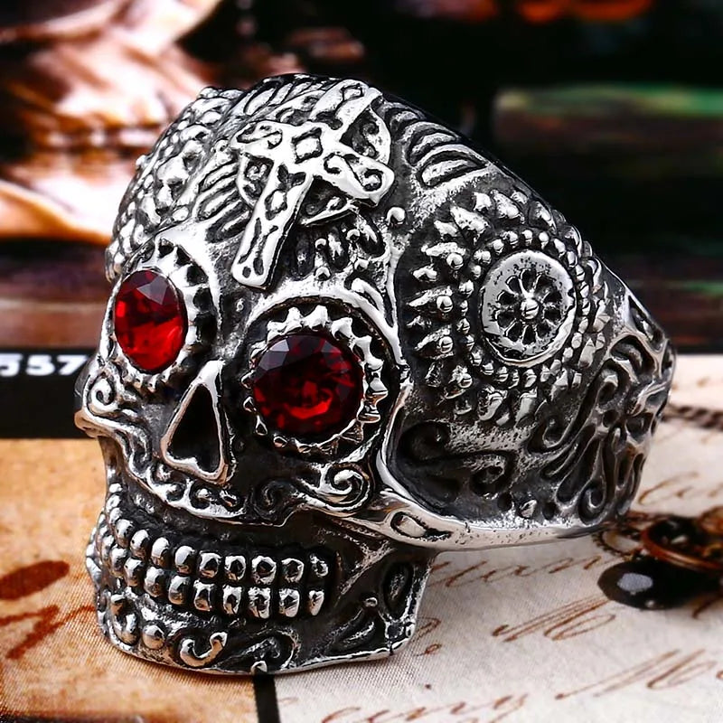 SS8-475R Steel Soldier Stainless Steel Punk Skull Fashion Jewelry Gift