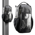 SG0549 Black Magnetic Gym Bag for Gym Carry Pouch with Handle Portable Gym Crossbody Bag with clear Pvc Phone Window Custom logo