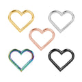Evorte 16G G23 Titanium Children's Round Heart Crown Shaped Nose Ring Piercing Septum Clicker Tragus Cartilage Hoop Lobe Earring