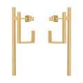 Original Design 18K Gold Plated Stainless Steel Jewelry Pendientes Piercing Earrings for Women Party Gift Earrings E221417