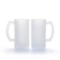 Top Quality Clear Frosted Glass Beer Mug 16OZ Sublimation Blank Printing Coffee Mug Tea Cup