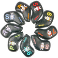 Wholesale OEM ODM Custom Logo Fast Shipping Factory Price Rabbit Figure Pattern PU Leather Embroidery Golf Leather Headcover