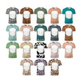 DIY Printable Animal Pattern Shirts Customized Logo Zebra-stripe Tee Sublimation Blank Cow Print Bleach Tshirt