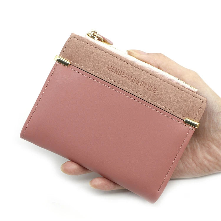 Luxury Brand Designer Vintage Small Fashionable Pu Leather Wallet for Women Latest