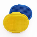Adjustable Ring Handle Pet Bath Brush Long & Short Haired Dogs/Cats Grooming Massage Brushes with Rubber Comb for Bathroom Use