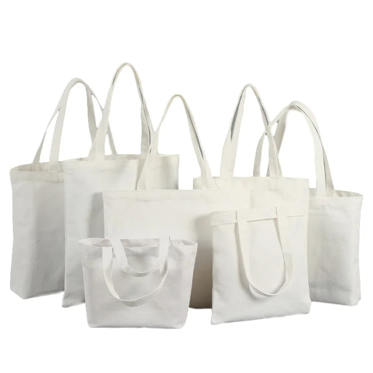 100% Polyester Cotton Canvas Tote Bag Sublimation Blank for Women Kids Gift Bulk Vinyl DIY