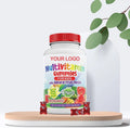 Kids Formula Natural Fruit Pectin Daily Gummies Multivitamin Vegan Vitamin A B C D E Zinc Folic Acid For Immunity
