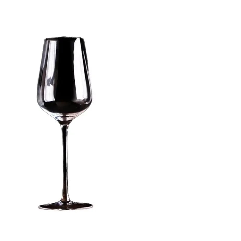 Transparent Handmade Mouth Blown Luxury Minimalist Crystal Wine & Flute Glasses Set Long Stem Custom Logo for Wedding Parties