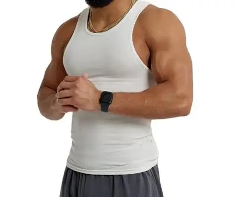 Custom Men's Body Shaper Slim Tank Tops Vest Compression Base Layer Slim Muscle Sleeveless Shapewear Elastic Tight Sports Vest
