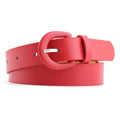 Hot Sale Women's Casual Jean Leather Belt with Vintage Style Trendy Alloy Buckle and Genuine Leather for Leisure or Work