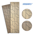 For KASARO Elegant Modern 3D Wood Textured Laminate Polyester MDF Acoustic Panels for Interior Decor High Wood Panels for