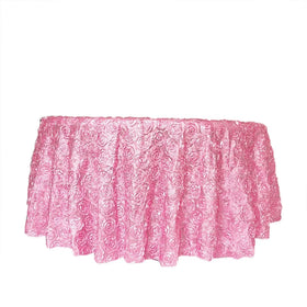 Satin Rosette Tablecloths Table Cover for Wedding