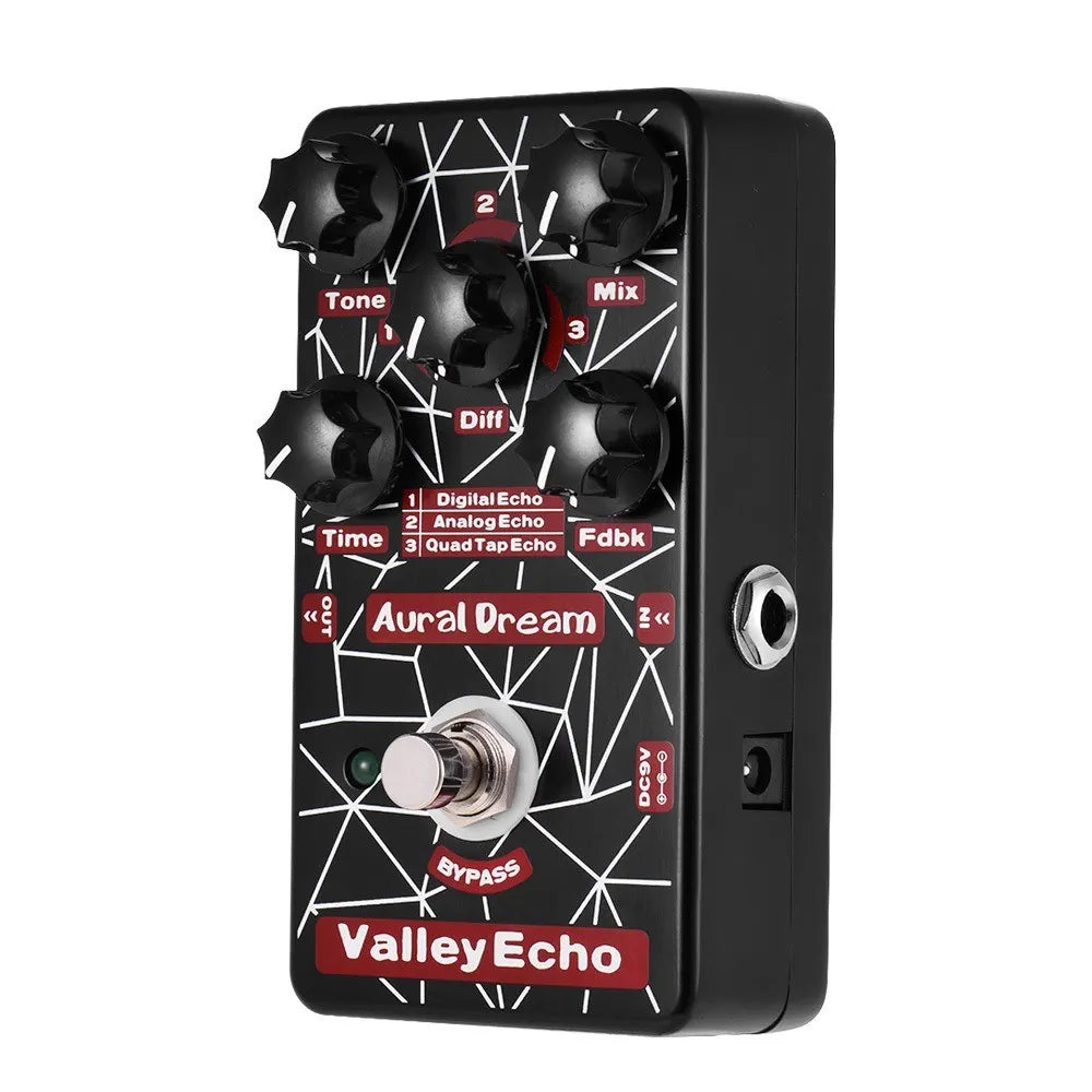 Valley Echo Guitar Effect Pedal 3 Echo Modes Aluminum Alloy Shell True Bypass