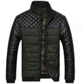 Men Winter Cotton Parka Coat Big Size Overcoat Zipper Streetwear Casual Thick Warm Patchwork Jackets