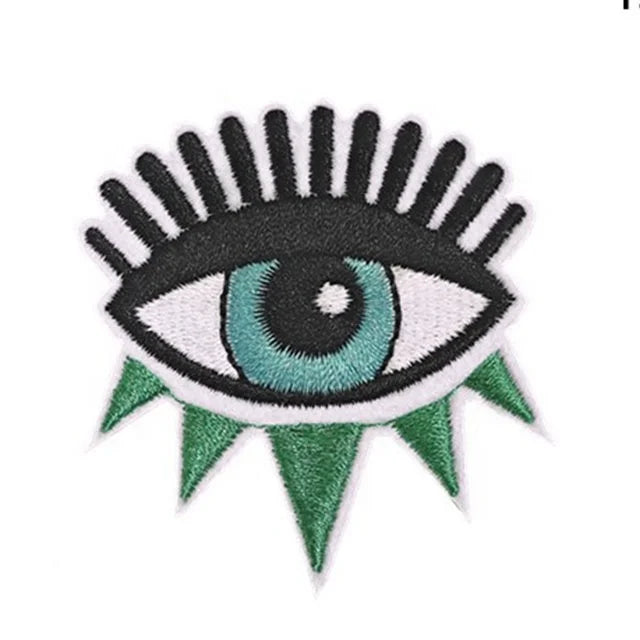 Evil Eyes 3D Embroidered Custom Iron-On Patches Denim Fabric Lace Decoration Resin Plastic 28 Colors Multi-Use Clothing Hats