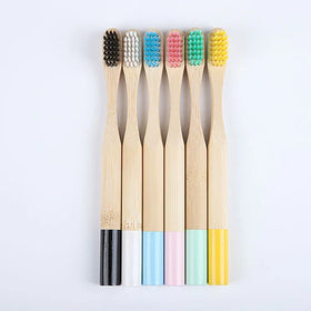Organic Eco-friendly Bamboo Toothbrush for Kids Natural Charcoal Bristle Children-Friendly