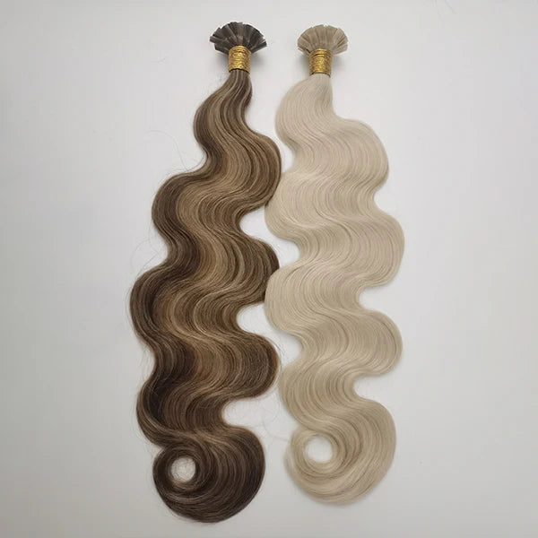 Fast Shipping Factory 2024 Wholesale 100% Human Hair Extensions Silky Straight Wave Italian Keratin Glue Healthy Hair Extension
