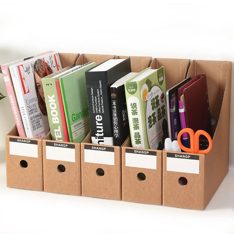 Custom Book Organizer Folder Organizer Office File Storage Magazine Box Kraft Paper File Holders