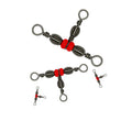 Wholesale 3 Way Fishing Rolling Brass Barrel Triple Swivels Bearing Connector Solid Ring Fishing Fishing Tackle Accessory
