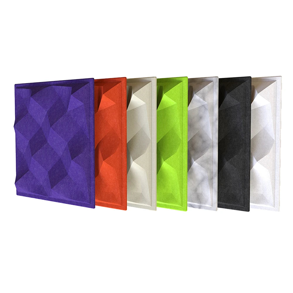 Sound Absorbing Decorative Eco-friendly Soundproof 3D Cubic Polyester Fiber Acoustic Panels NRC 0.9-0.95 Contemporary Design