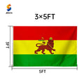 High Quality Double Sided Polyester 3x5 ft Kingdom of Ethiopia Imperial Ethiopia Flag With Lion Custom Flags 3x5 Outdoor