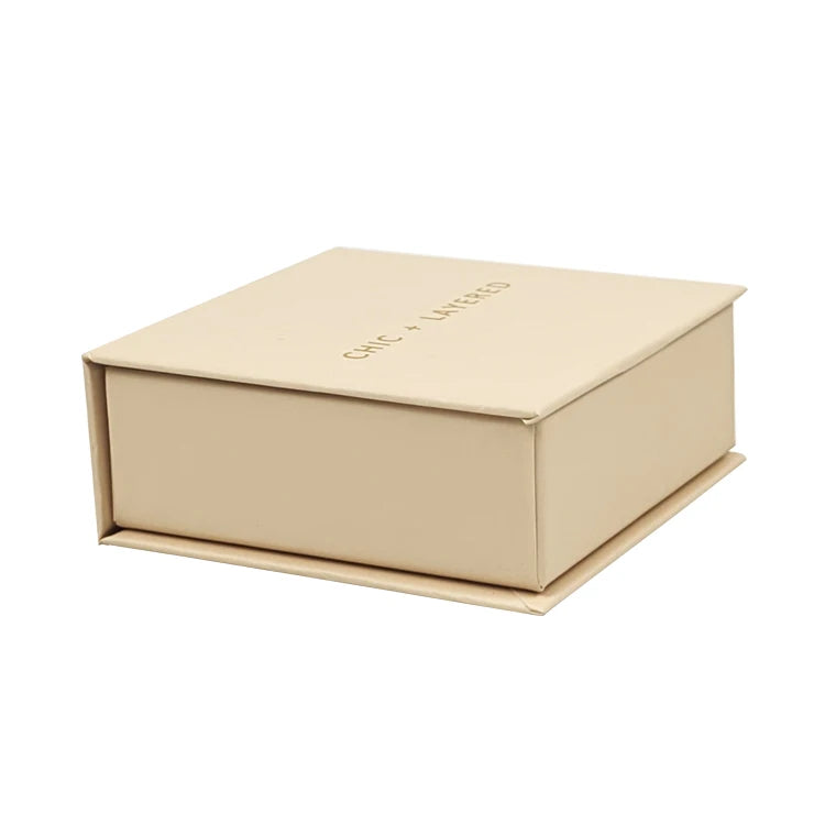 HONPAK Small Gift Box Rigid Cardboard with Sponge Lining Paper Package for Small Business Matt Lamination Printed