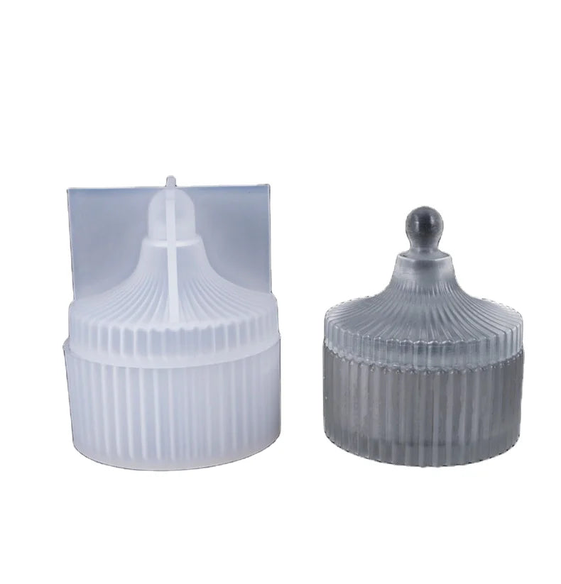 DIY Crystal Dipping Glue Storage Box Mold - Circular Striped Storage Box - Silicone Mold