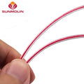 Custom 2mm PVC Cord Rose Red Abrasion Resistant & Waterproof TPU Coated 100% Polyester Material