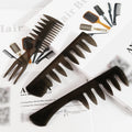 Professional Women Men Hair Wide Teeth Texture Comb 5 Pack Double-Sided Retro Oil Head Hair Brushes for Barber Hairdressing Set