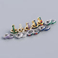 New Cute Design S925 Sterling Silver Colorful Cubic Zircon Hoop Earrings for Women YHE0304