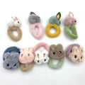 Sweet Girl Kawaii Fluffy Animal Scrunchie Crochet Hair Accessories in Rabbit Design Cloth Hair Decorations