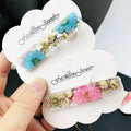 Handmade Resin Hair Clips with Dried Flower Fade-resistant Good Quality Women Hair Accessories Jewelry