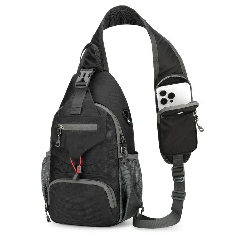 Custom Logo Travel Sling Bag Sling Backpack Crossbody Chest Bag Daypack for Men Women Waterproof Hiking Cycling