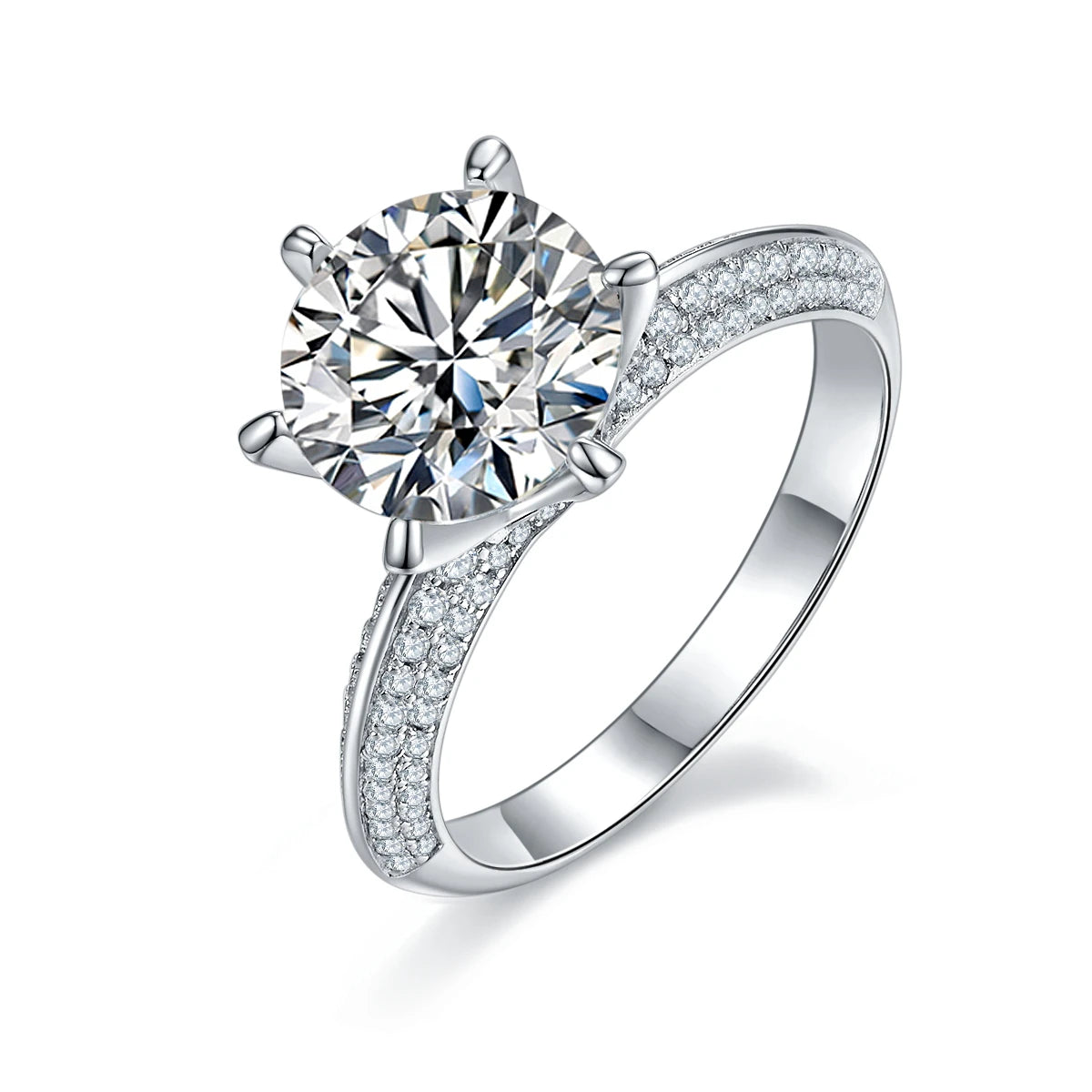 Factory Price Wholesale Shiny Moissanite Latest Women Rings Moissanite Gold Resizable Ring Band for Girl