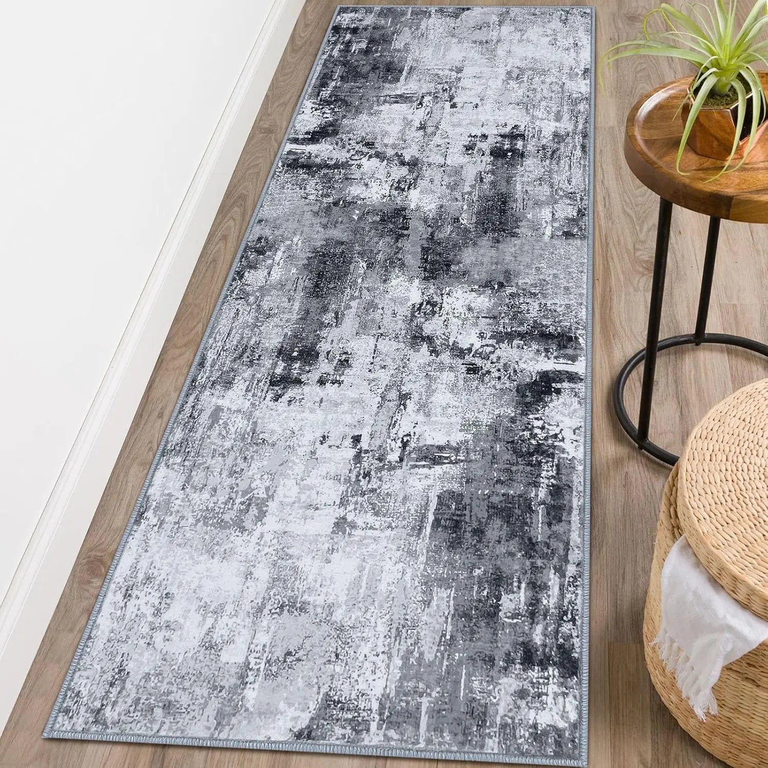 Boho Kitchen Runner Rug 2x6 Washable Runner Rug Soft Runners for Hallways Non Slip Printed Distressed Laundry Room Rug