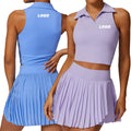 High Waist Pleated Squat-Proof Tennis Skirt for Women With Pocket Two Piece Set Tennis MegaBDM