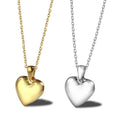 Custom Text Picture Engraved Blank Heart Pendant Stainless Steel 18k Gold Heart Necklace for Women