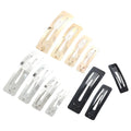 100PCS 5cm 6cm 7cm 8cm Silver Gold Black Rectangle Metal Snap Hair Clips Barrettes for DIY Kids Hair Accessories Decoration