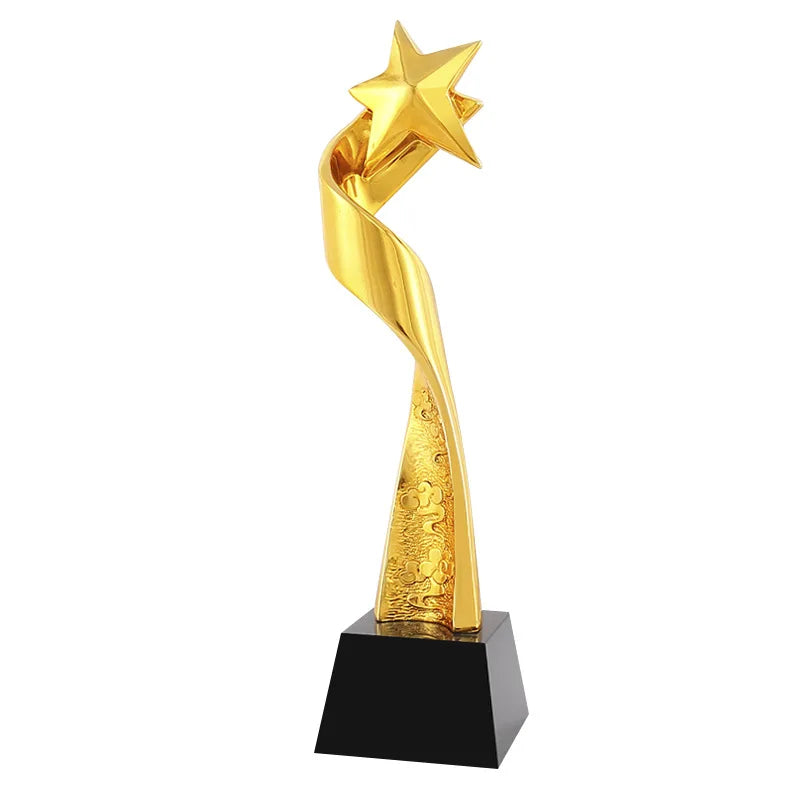 Hot Selling Unique Design Gold Color Crystal Star Shape Trophy Sports Awards for Souvenir Gift