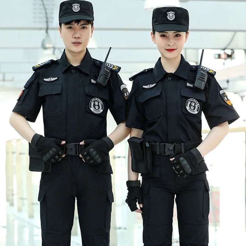 Wholesale Security Industrial Uniforms Anti Theft for Security Office Guard Suit Uniform Short Sleeve Shirts Uniform