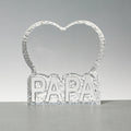 Photo Personalized Gifts  Crystal Block K9 Crystal Heart Blank  Customized Gifts for Father's Day Table Decor Souvenir
