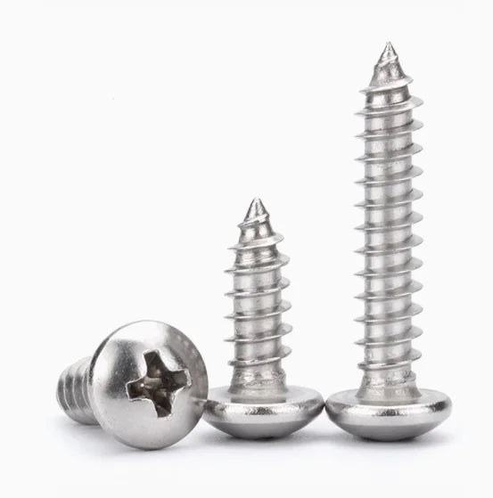 M4 Stainless Steel Self-Drilling Screw 6-12mm Length with Head for Metal Metric Inch Measurement System Following DIN Standards