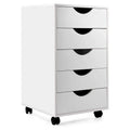 Armoir Salon Design Modern Furniture Grey Oak Wood Home Office 5 Draws Living Room Cabinet
