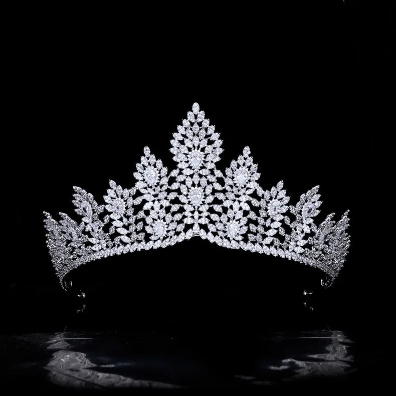 LUOXIN Custom Jewelry Women Zircon Hair Accessories Princess Pageant Wedding Crown Tiara